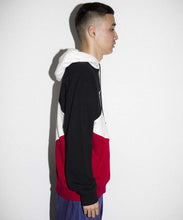 Load image into Gallery viewer, PANELED HALF ZIP HOODED SWEAT