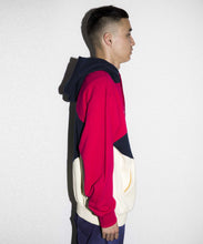 Load image into Gallery viewer, PANELED HALF ZIP HOODED SWEAT