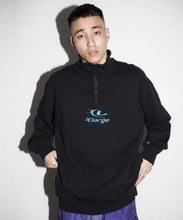 Load image into Gallery viewer, EMBROIDERY LASER HALF ZIP SWEAT
